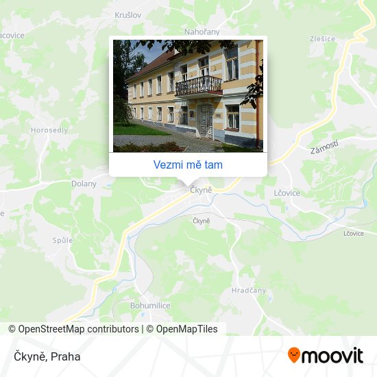 Čkyně mapa