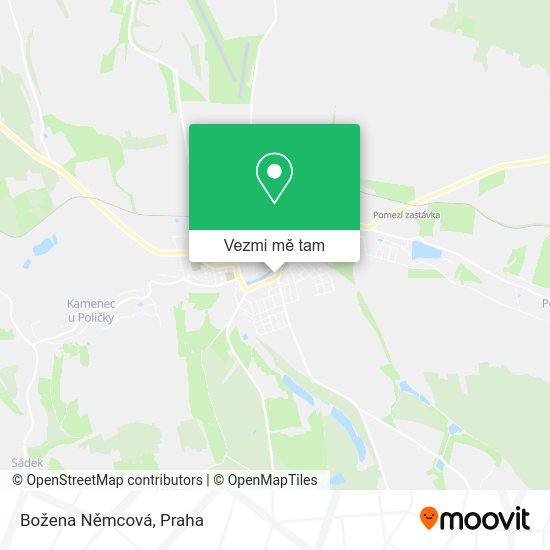 Božena Němcová mapa