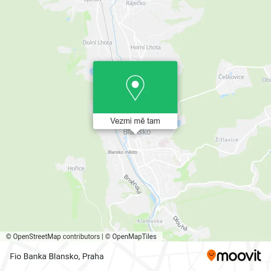 Fio Banka Blansko mapa