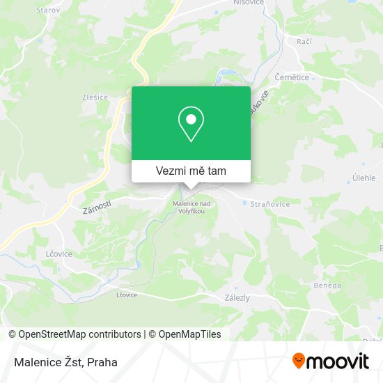 Malenice Žst mapa