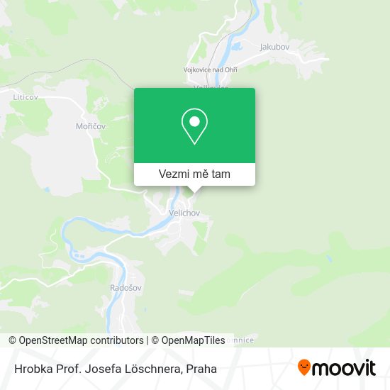 Hrobka Prof. Josefa Löschnera mapa