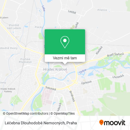 Léčebna Dlouhodobě Nemocných mapa