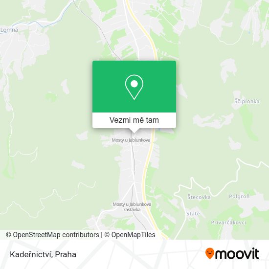 Kadeřnictví mapa