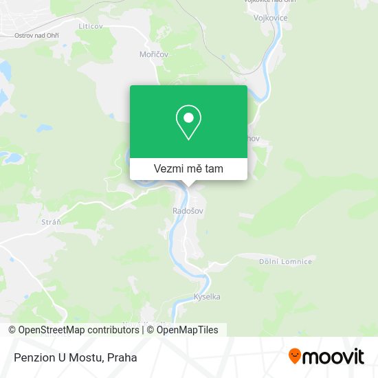 Penzion U Mostu mapa