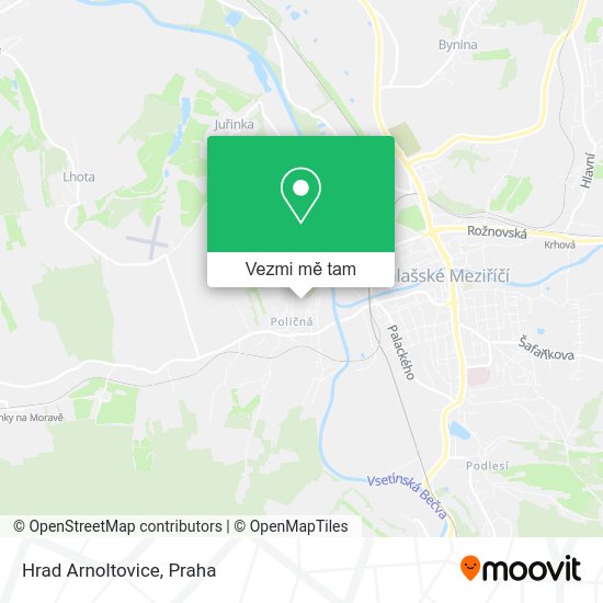 Hrad Arnoltovice mapa
