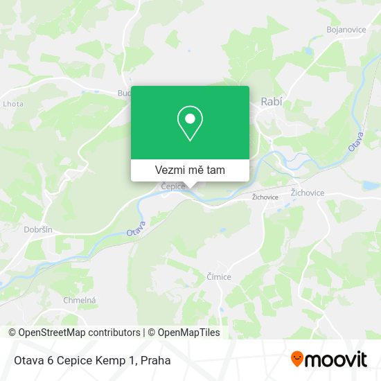 Otava 6 Cepice Kemp 1 mapa