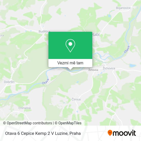 Otava 6 Cepice Kemp 2 V Luzine mapa