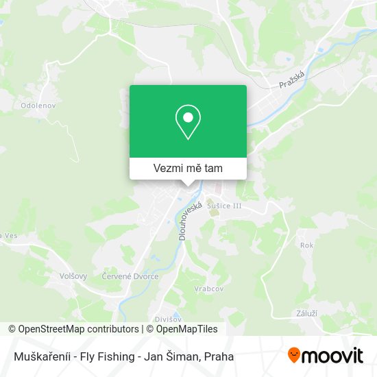 Muškařeníi - Fly Fishing - Jan Šiman mapa