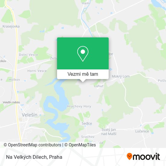 Na Velkých Dílech mapa