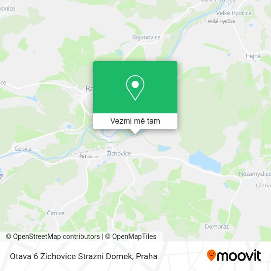 Otava 6 Zichovice Strazni Domek mapa