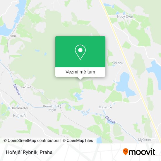 Hořejší Rybník mapa