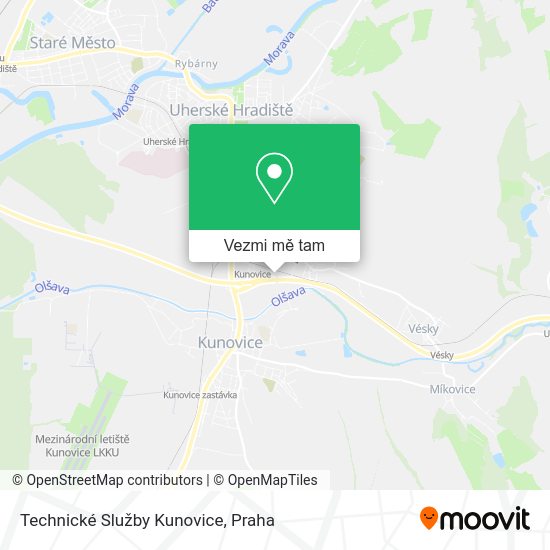 Technické Služby Kunovice mapa