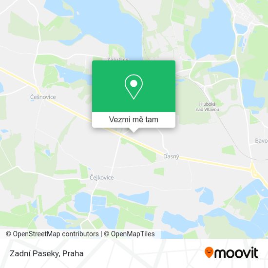 Zadní Paseky mapa