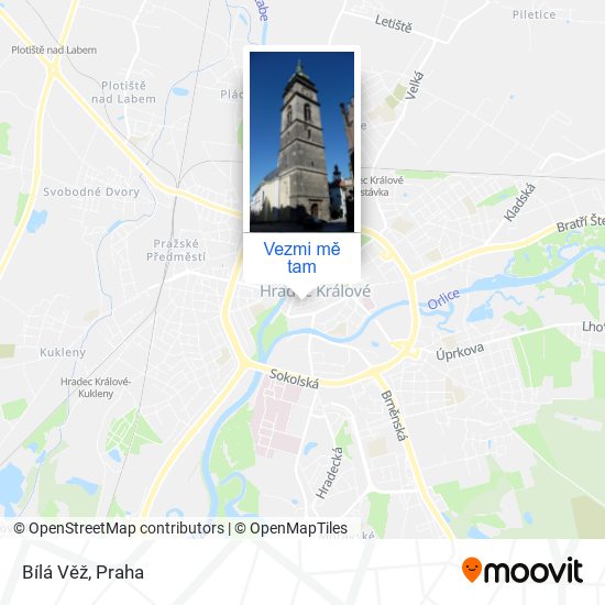 Bílá Věž mapa