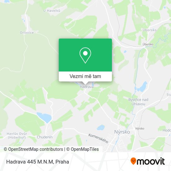 Hadrava 445 M.N.M mapa