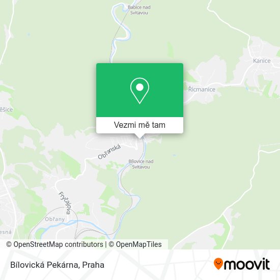 Bílovická Pekárna mapa
