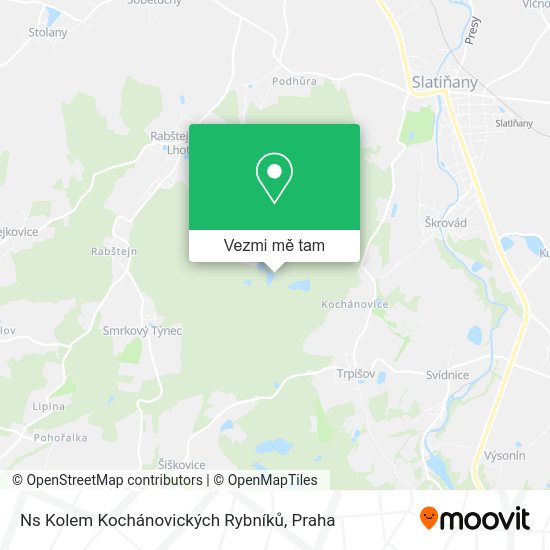 Ns Kolem Kochánovických Rybníků mapa
