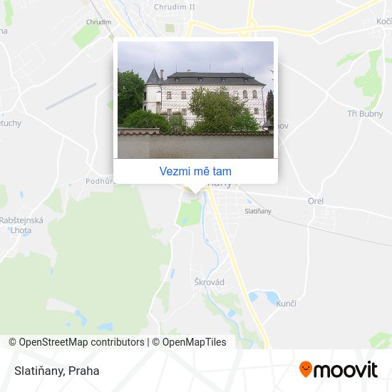 Slatiňany mapa