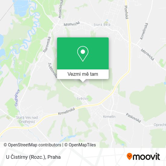 U Čistírny (Rozc.) mapa