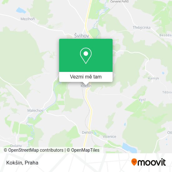 Kokšín mapa