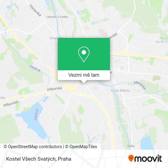 Kostel Všech Svatých mapa