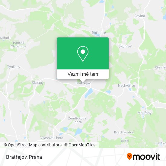 Bratřejov mapa
