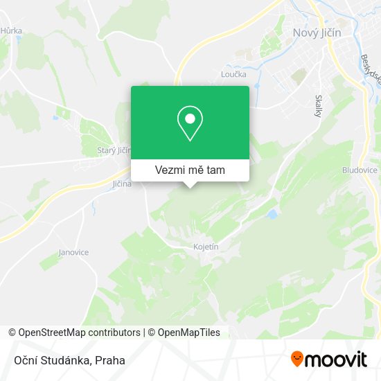 Oční Studánka mapa