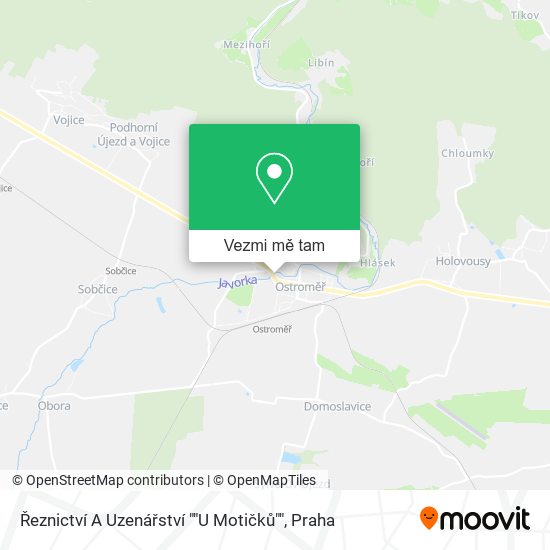 Řeznictví A Uzenářství ""U Motičků"" mapa