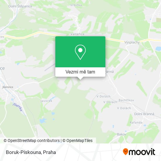 Boruk-Pískouna mapa