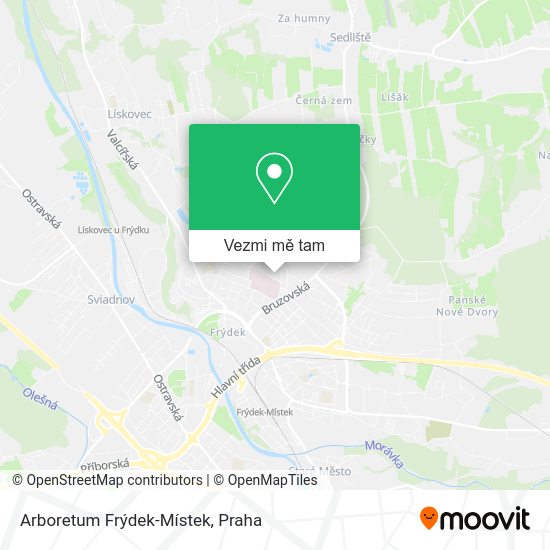 Arboretum Frýdek-Místek mapa