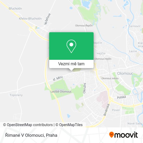 Římané V Olomouci mapa