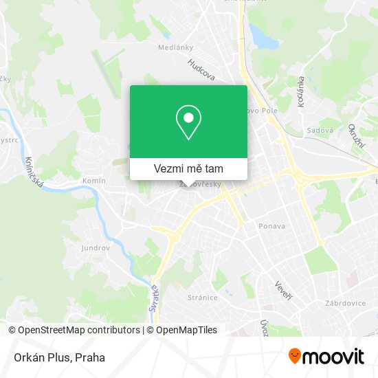 Orkán Plus mapa