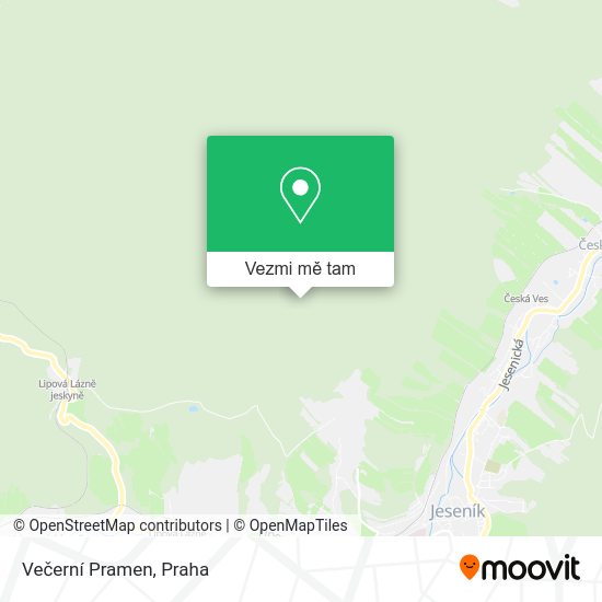 Večerní Pramen mapa