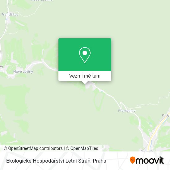 Ekologické Hospodářství Letní Stráň mapa