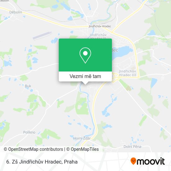 6. Zš Jindřichův Hradec mapa