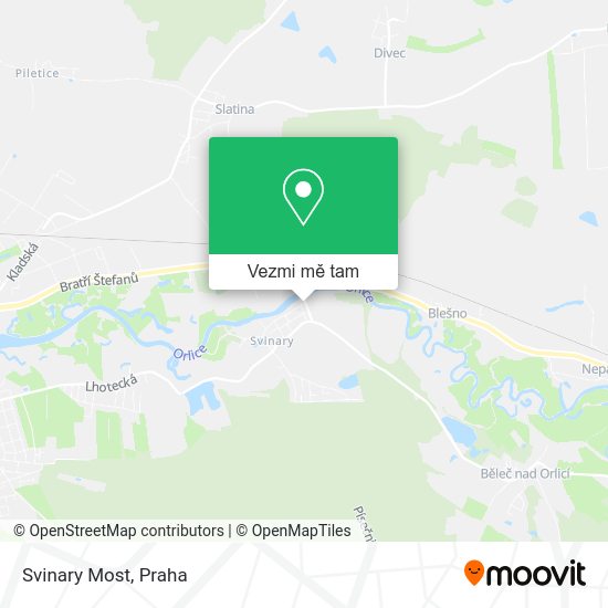 Svinary Most mapa