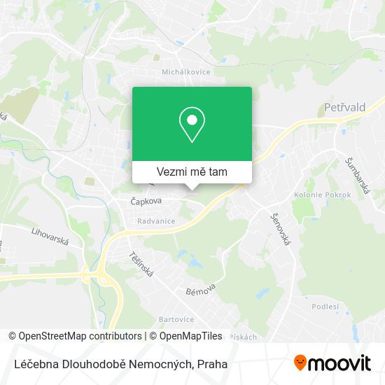 Léčebna Dlouhodobě Nemocných mapa