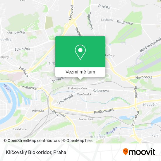 Klíčovský Biokoridor mapa