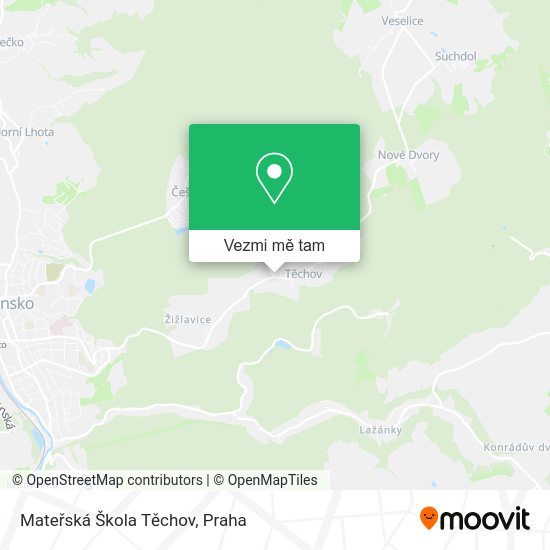 Mateřská Škola Těchov mapa