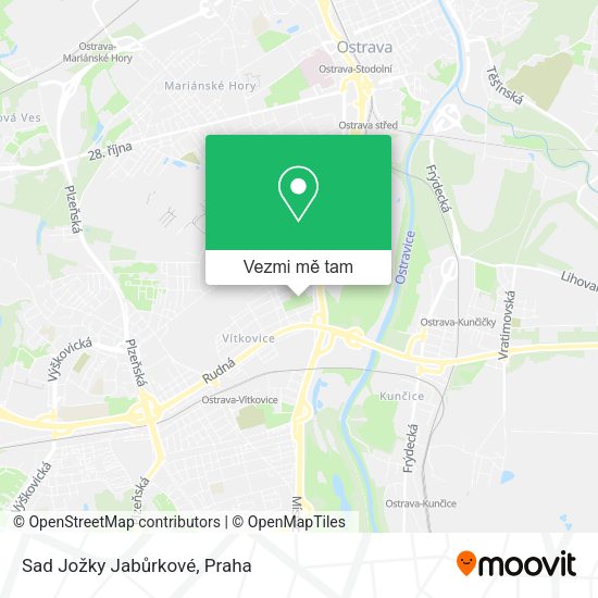 Sad Jožky Jabůrkové mapa