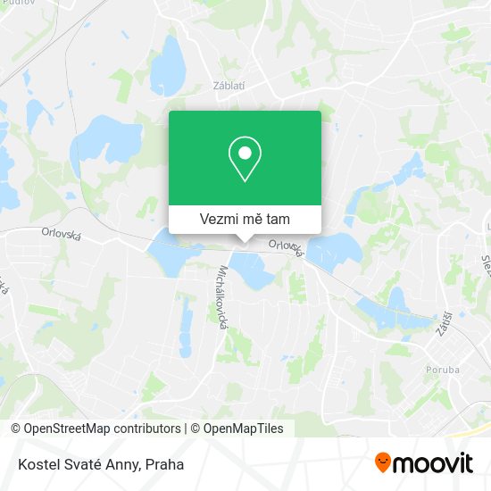 Kostel Svaté Anny mapa