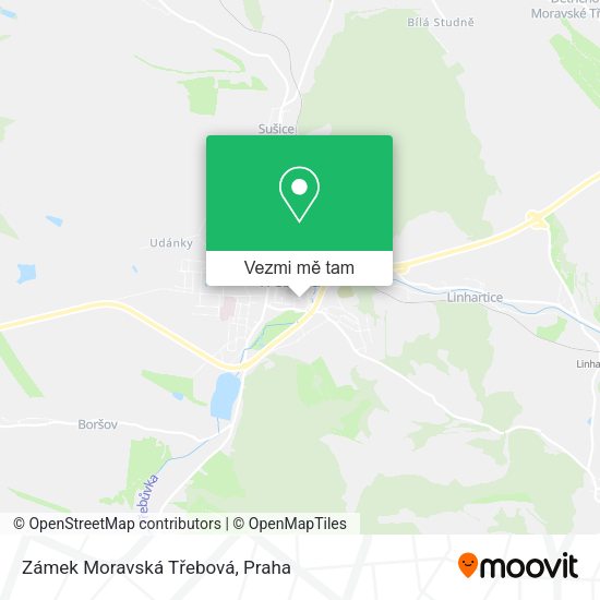 Zámek Moravská Třebová mapa