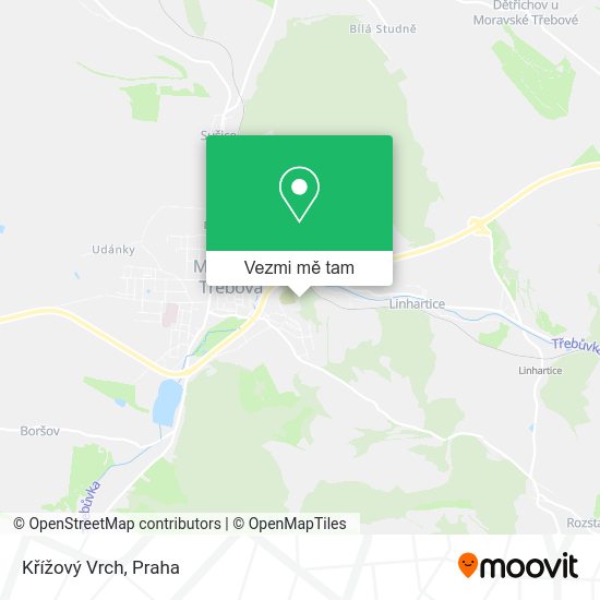 Křížový Vrch mapa