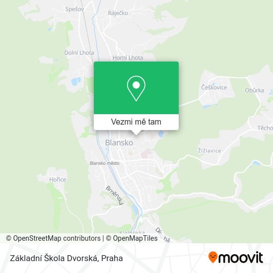 Základní Škola Dvorská mapa