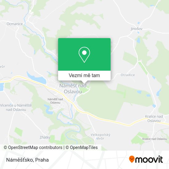Náměšťsko mapa