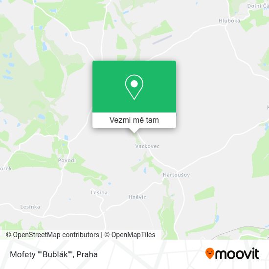 Mofety ""Bublák"" mapa