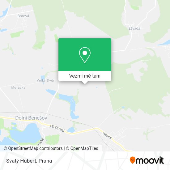 Svatý Hubert mapa