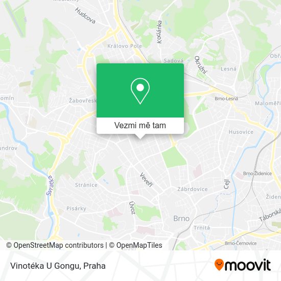 Vinotéka U Gongu mapa