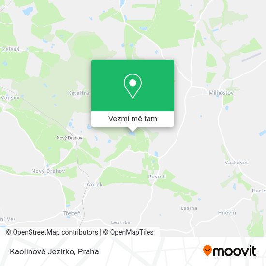 Kaolinové Jezírko mapa