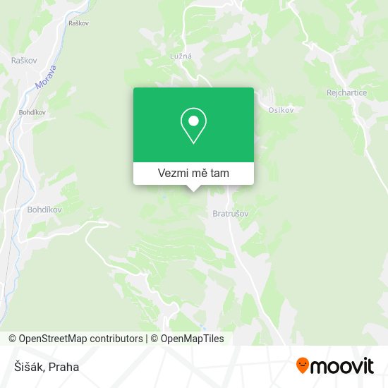 Šišák mapa